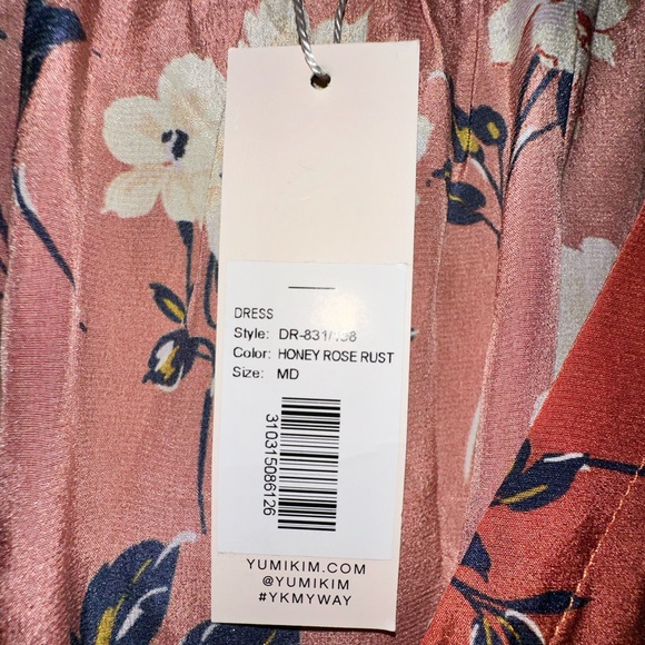 Yumi Kim by Anthropologie Kennedy Wrap Dress Honey Rose Rust Size Medium - Picture 5 of 5